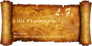Lihi Florentina névjegykártya